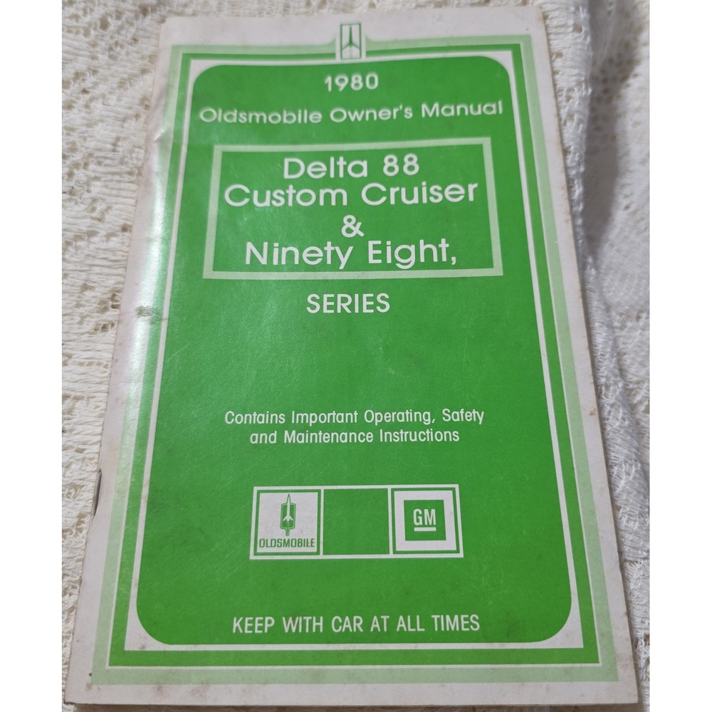 1980 Oldsmobile Delta 88 Custom Cruiser Ninety Eight Series Owner's Manual